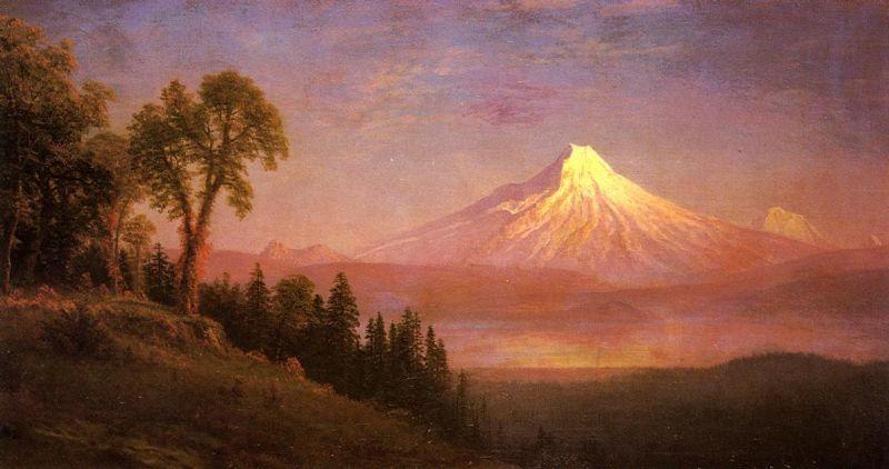 Albert Bierstadt Mount St. Helens, Columbia River, Oregon